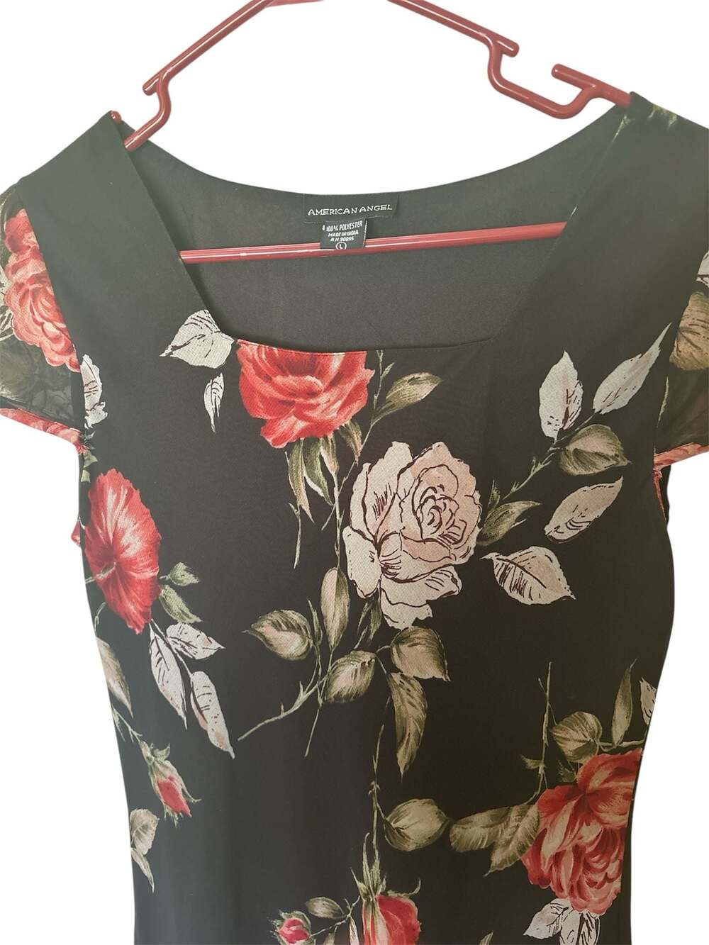 American Angel Vintage Floral Print Chiffon Maxi Dress